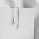 Kolczyki łańcuszki z błyskawicą, stal chirurgiczna