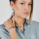 Długie kolczyki w perłowych kolorach zimy Meyra e6/m31