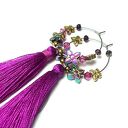 Alloys Collection boho/ cyklamen/ - kolczyki