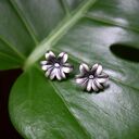 Kolczyki srebrne hiacynty na sztyftach