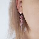 Kolczyki - rodonit delikatne gronka