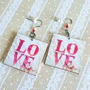 Kolczyki wiszące - LOVE