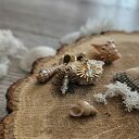 Kolczyki z agatem i zawieszką