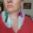 Leciutkie długie kolczyki z piórami w stylu boho - na co dzień i na ślub