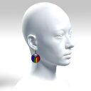 Kolczyki tęczowe z żywicy 055 - Pride (handmade)
