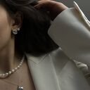 Srebrne retro kolczyki