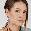 Długie kolczyki w perłowych kolorach zimy Meyra e6/m31