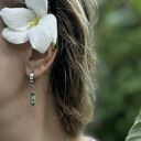 Kolczyki z lepidolitem i turkusem afrykańskim