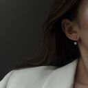 oryginalne perły złote asymetryczne kolczyki