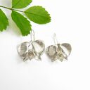 Kolczyki srebrne - Biała orchidea