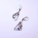 Triangulaire - Srebrne kolczyki minimalistyczne | Artystyczny wire wrapping