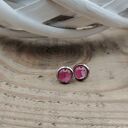 Kolczyki wkrętki Różowa Abstrakcja