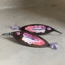 Kolczyki Lilac Rose Fish - lila rybki z kryształkami Swarovski
