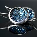 Duże efektowne kolczyki z kryształami Swarovski - srebro 925