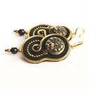 Kolczyki soutache GOLDEN PEACOCK