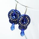 Szafirki Soutache Kolczyki