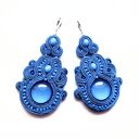 Blue Sky haftowane kolczyki sutasz