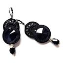 Black kolczyki sutaszowe