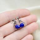 W chabrowym kolorze - kolczyki