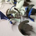 Kolczyki kolorowe kwiaty koła lekkie długie