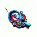 Kolczyki sutaszowe haftowane ręczny Tahiti