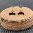 Drewniane liski pomarańczowe - ręcznie malowane kolczyki handmade