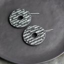 Duże kolczyki koła handmade w industrialnym stylu