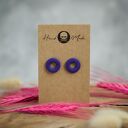 Kolczyki Donuts - fioletowe