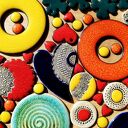 Żółte ceramiczne kolczyki sztyfty POWER COLOR - jesienna biżuteria