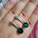 Kolczyki crystals emerald