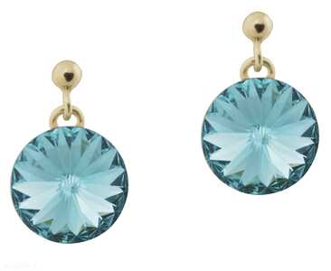 Turkusowe kolczyki rivoli light turquoise swarovski® elements