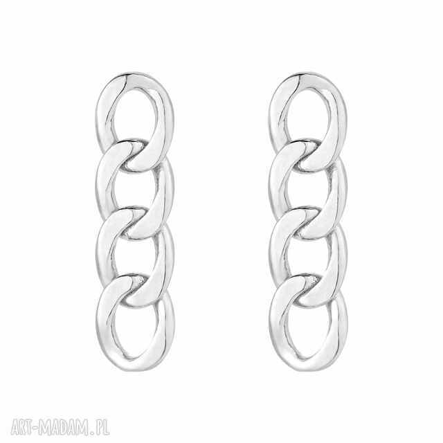 Srebrne kolczyki łańcuchy