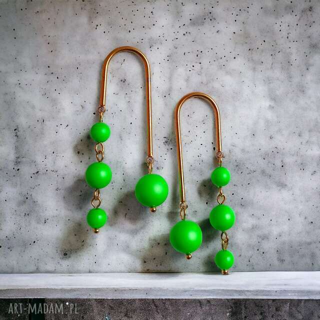 Swarovski neon pearls: crazy pearls: green