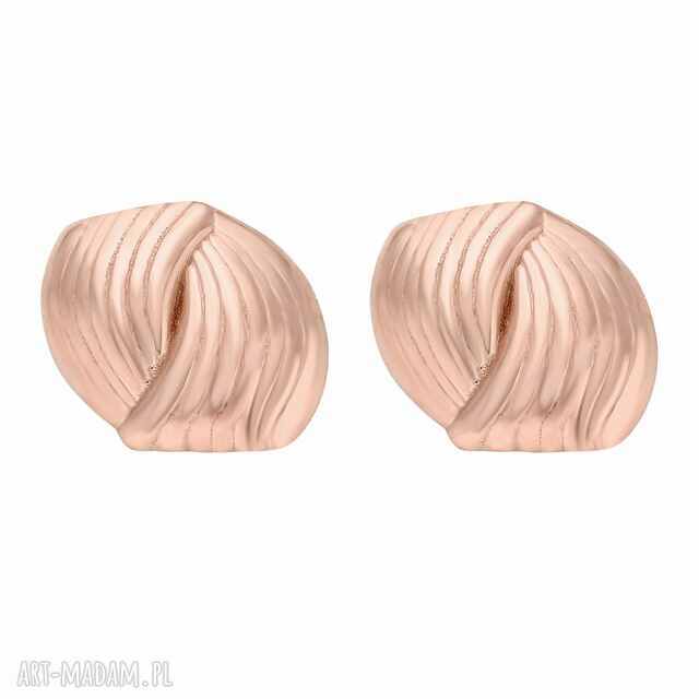 Kolczyki retro z różowego złota