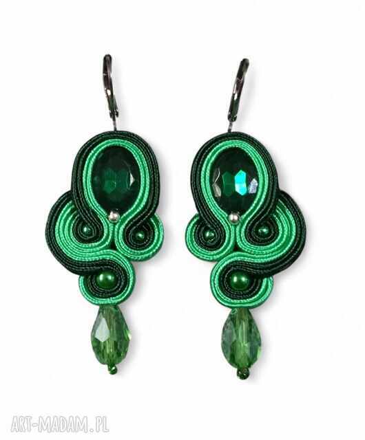 Kolczyki sutasz zielono groszkowe