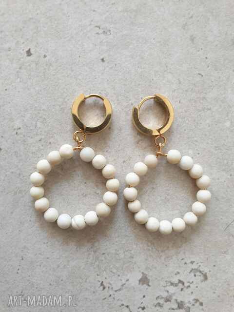 Kolczyki DONUTS kamień rzeczny