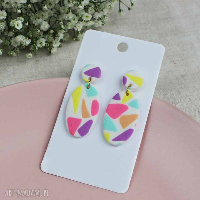 Pastelowe kolczyki z gliny polimerowej PS04