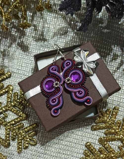 Kolczyki sutasz Nane Sutasz rękodzieło