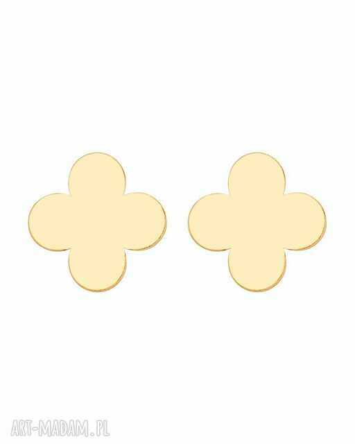 Złote kolczyki z rozetkami