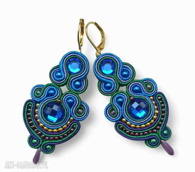 Kolczyki sutasz Nane Sutasz rękodzieło kolorowe