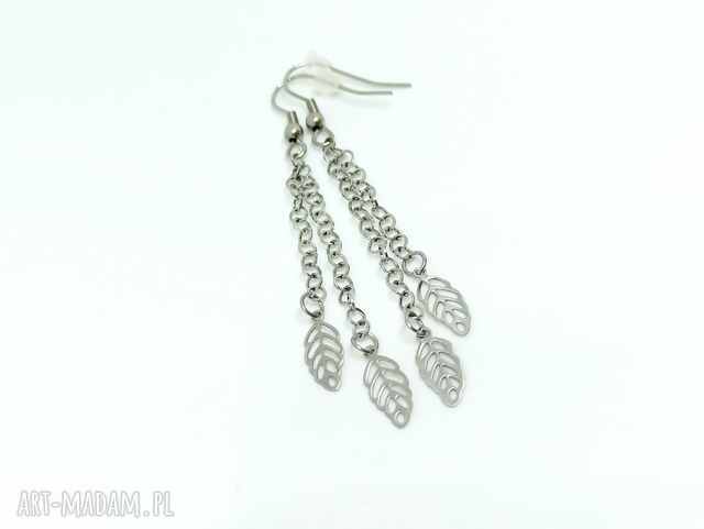 Listki - długie kolczyki ze stali szlachetnej