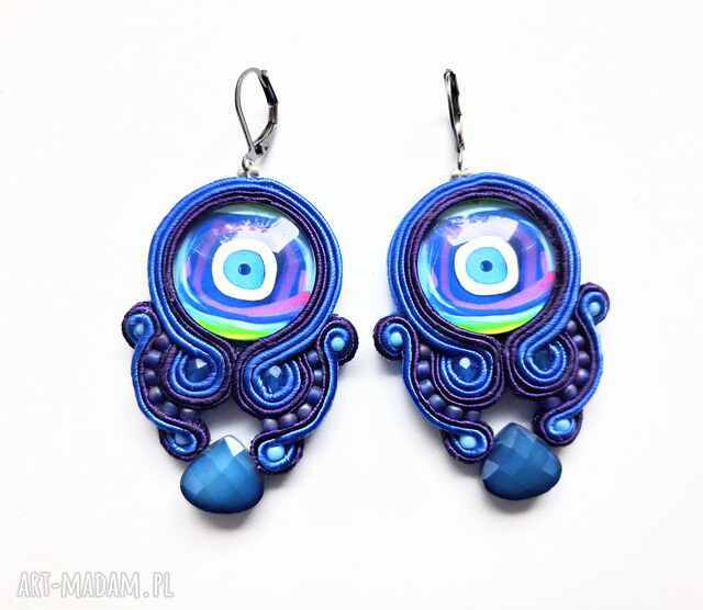 Kolczyki sutasz haftowane Oko Proroka