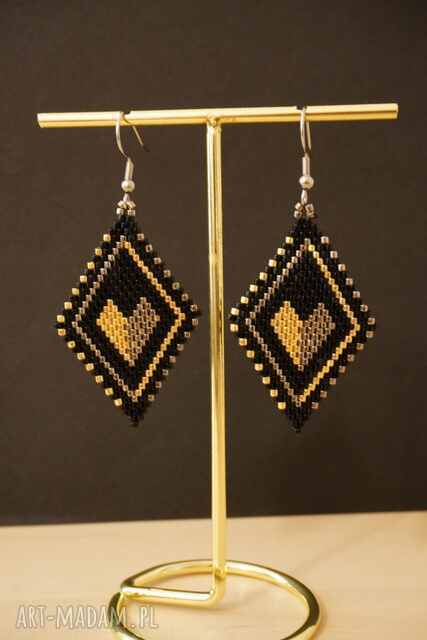 Kolczyki stal chirurgiczna - serca