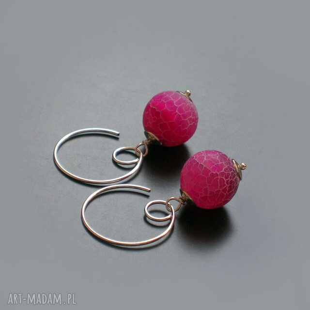 Agat trawiony - kolczyki