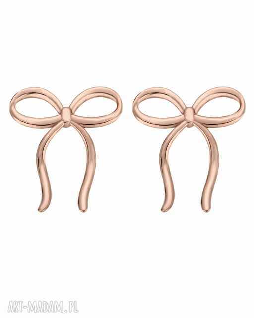 Kolczyki kokardki z różowego złota