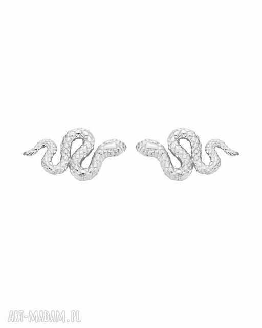 Srebrne kolczyki węże