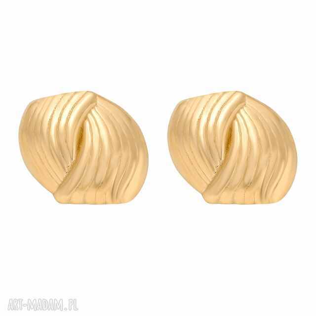 Złote retro kolczyki