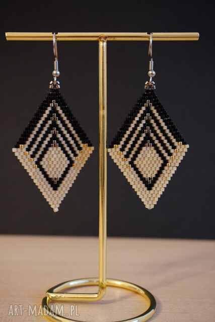 Kolczyki stal chirurgiczna - romby