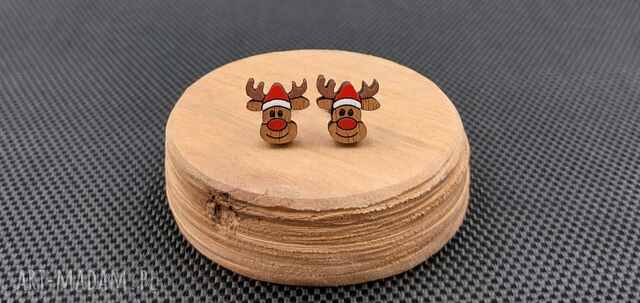 Kolczyki drewniane RENIFERY