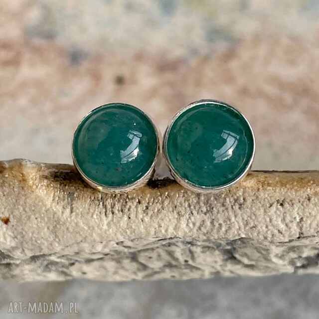 Srebrne sztyfty z awenturynem d152